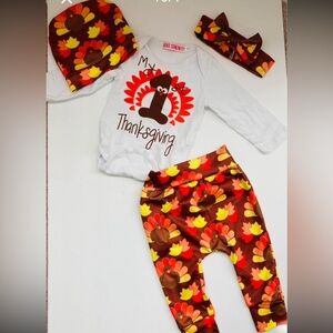 Thanksgiving Baby Outfit with Turkey Design